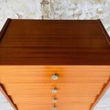 High chest of drawers with 5 drawers, Scandinavian style, circa 60's