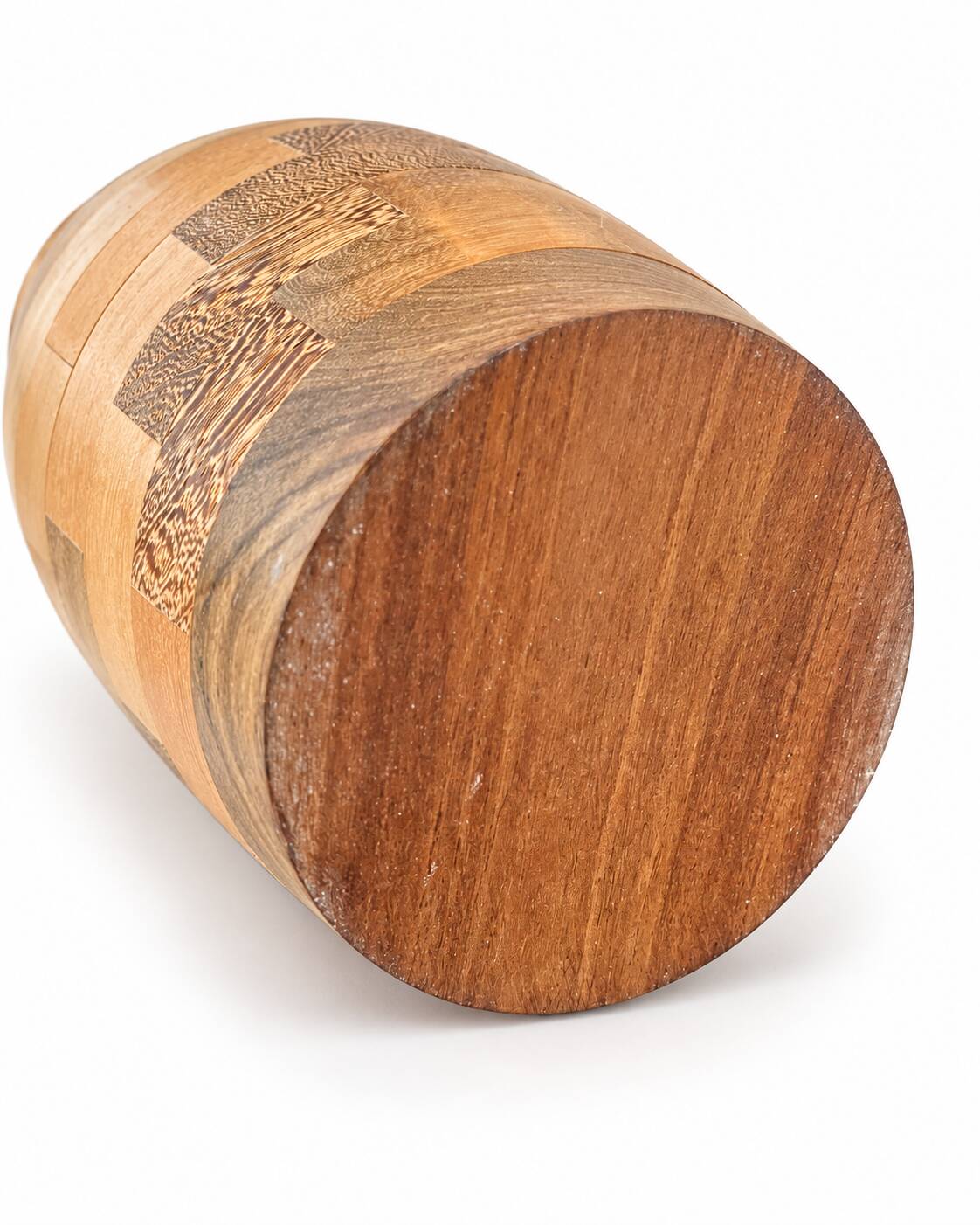 Decorative segmented wooden vase