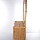 Vintage faux bamboo dressing table 'natural beauty' 1980s France