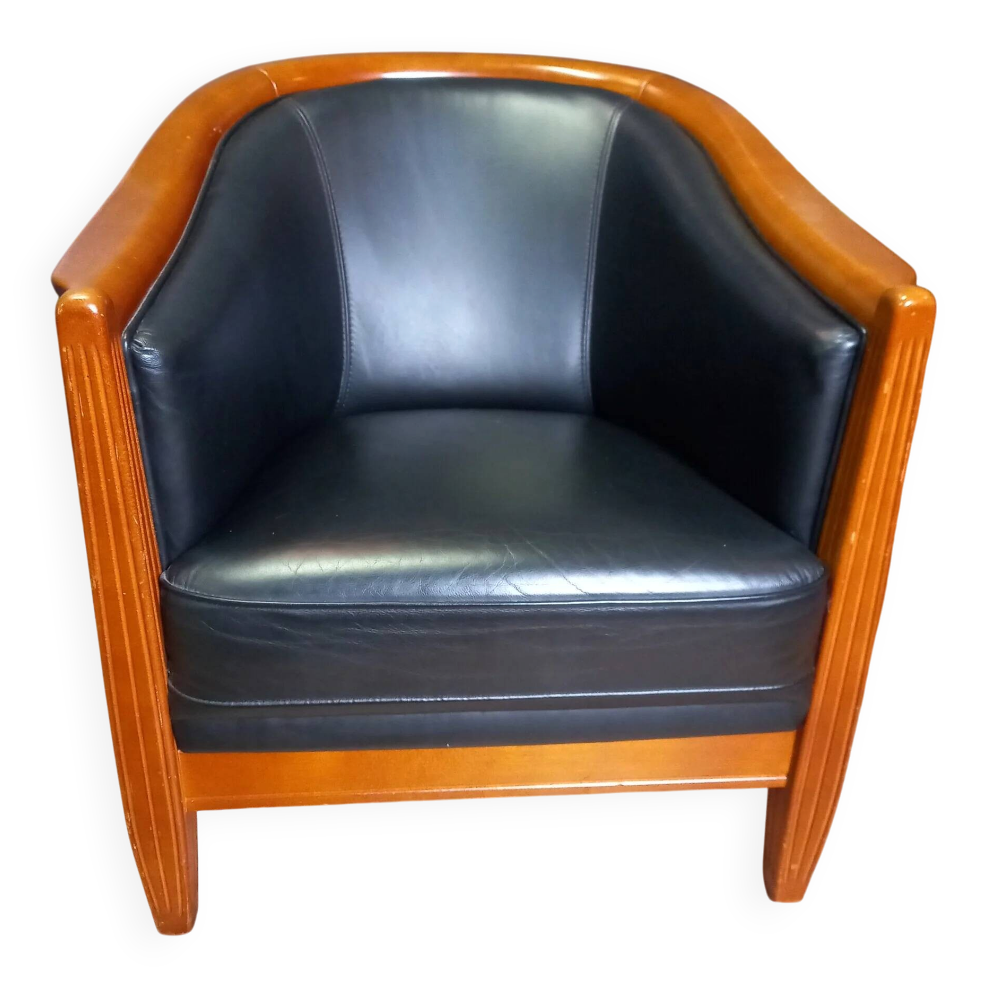 Dark blue club armchair (2x)