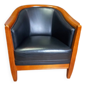 Fauteuil club bleu foncé