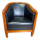 Dark blue club armchair (2x)