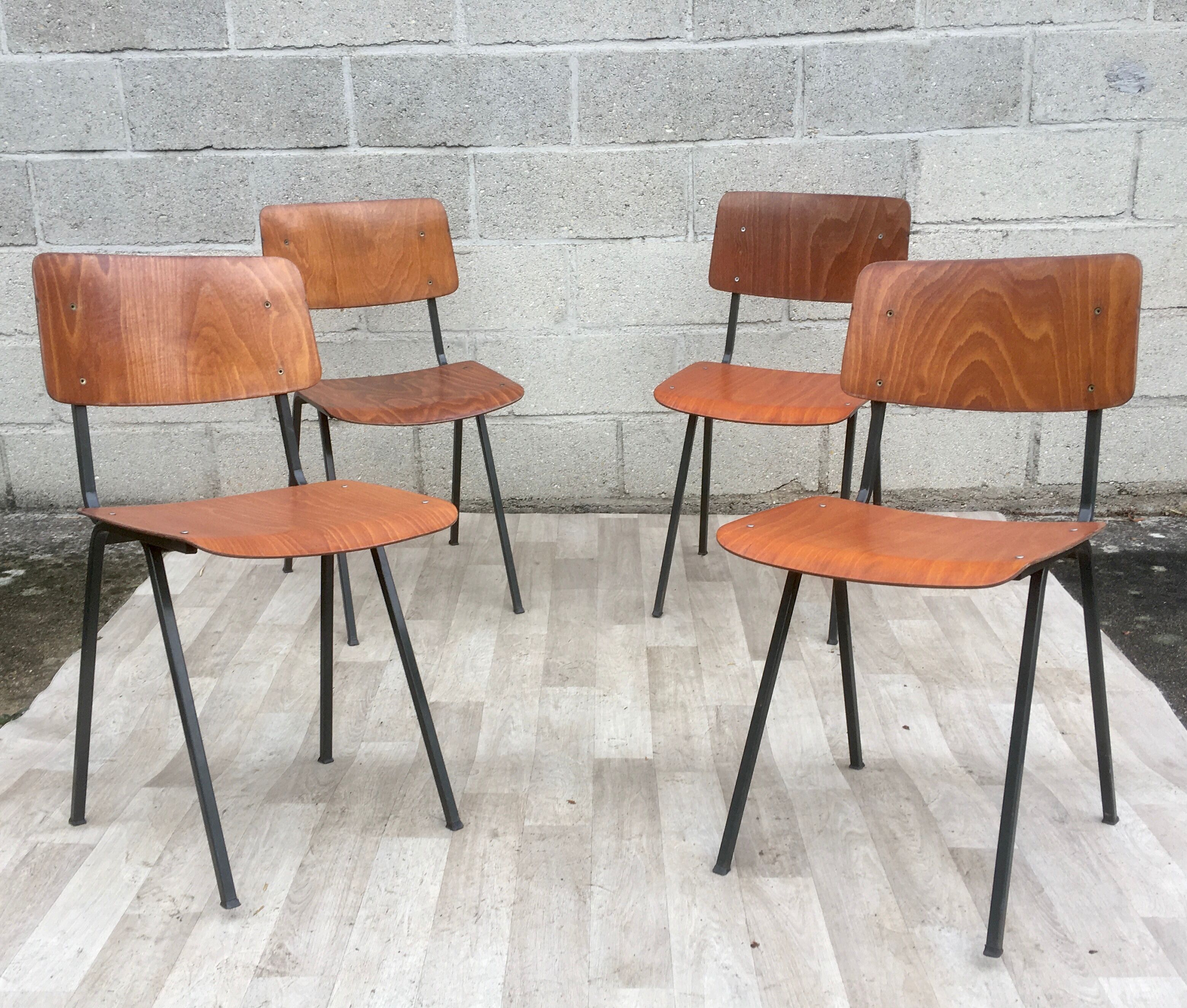 Set of 4 vintage chairs and design Eromes