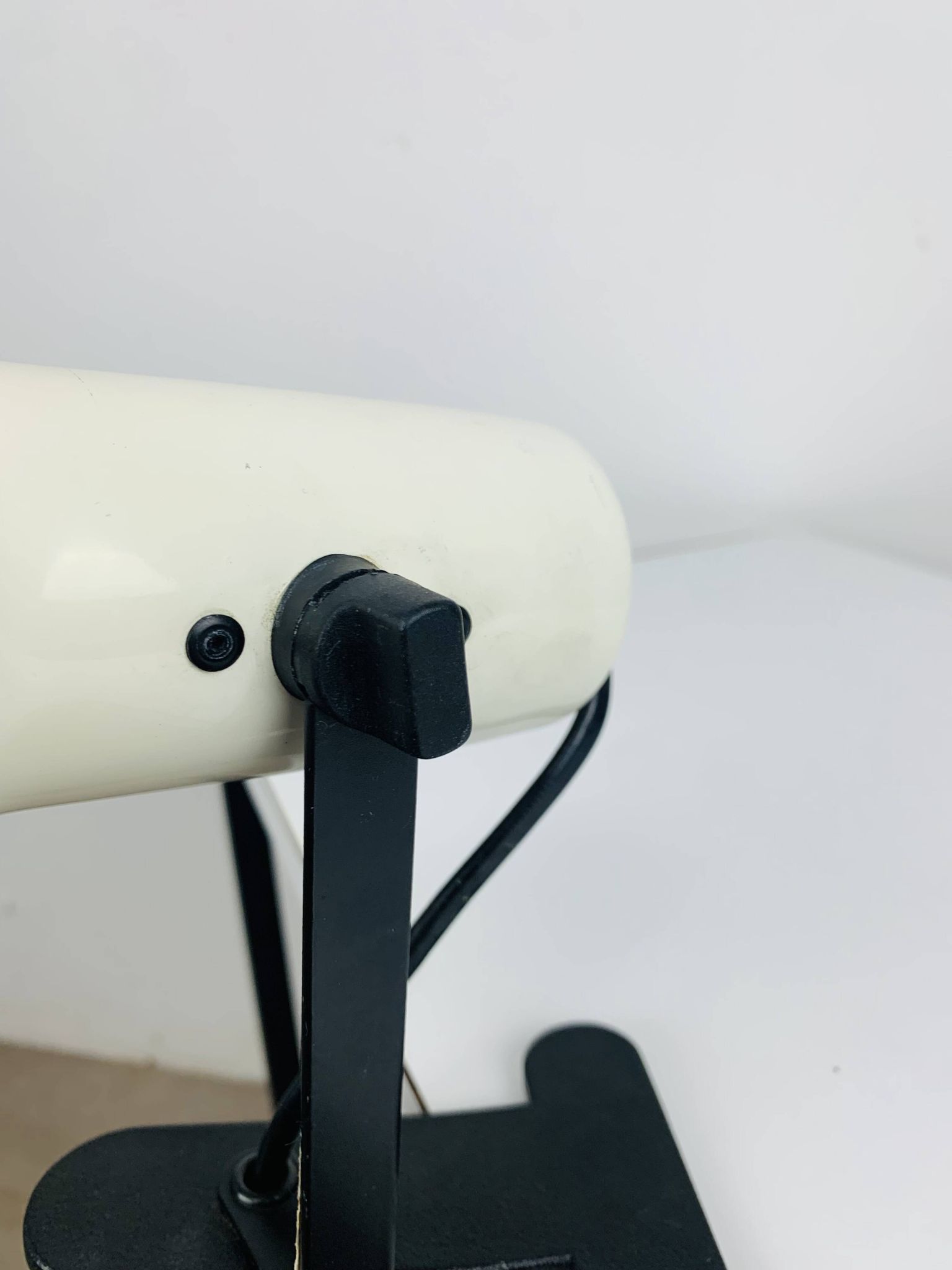Applique spot pince métal blanc, vintage