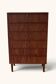 Chiffonnier « tallboy » vintage danois en teck avec 7 tiroirs
