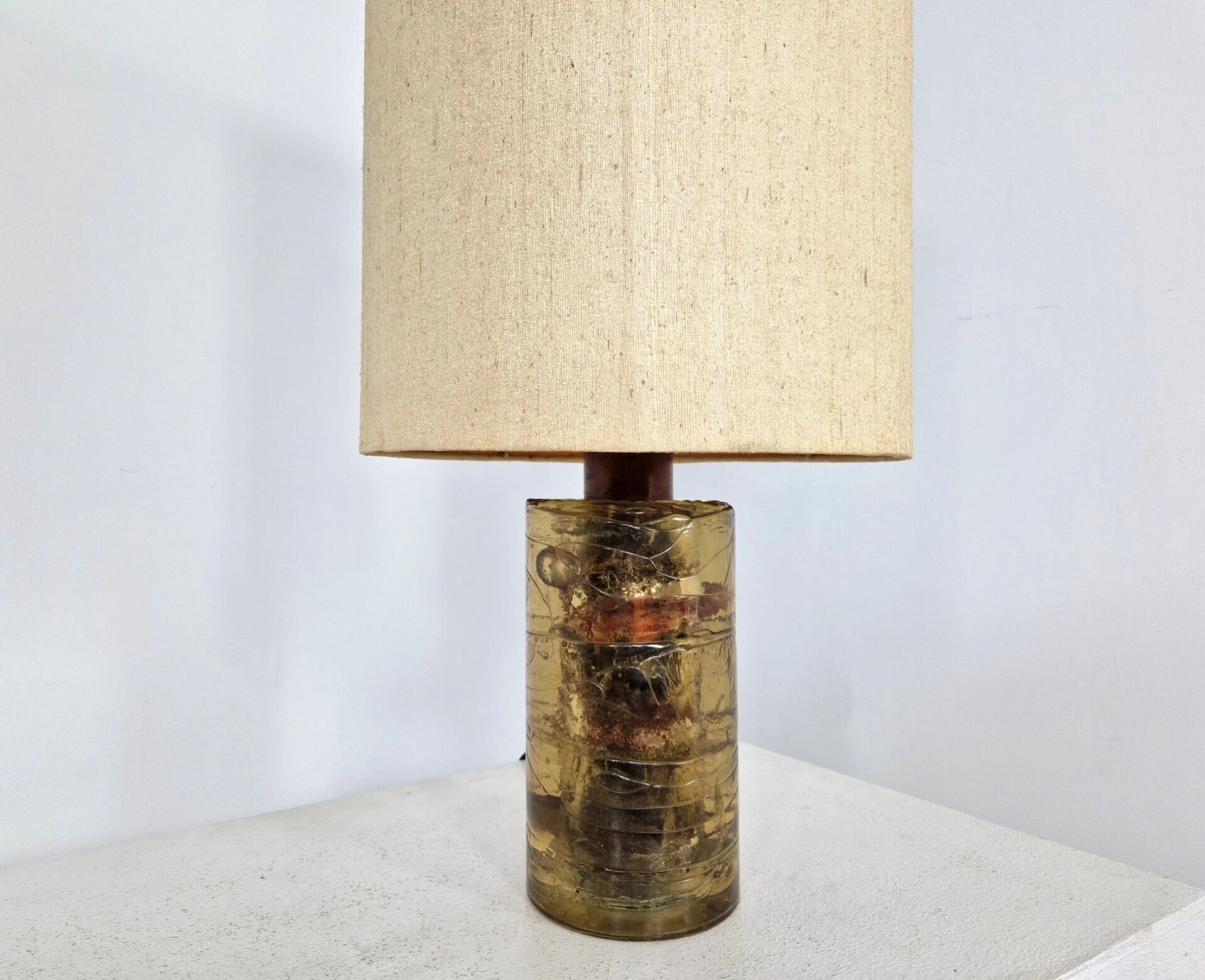 Fractal resin and copper lamp | 1970s