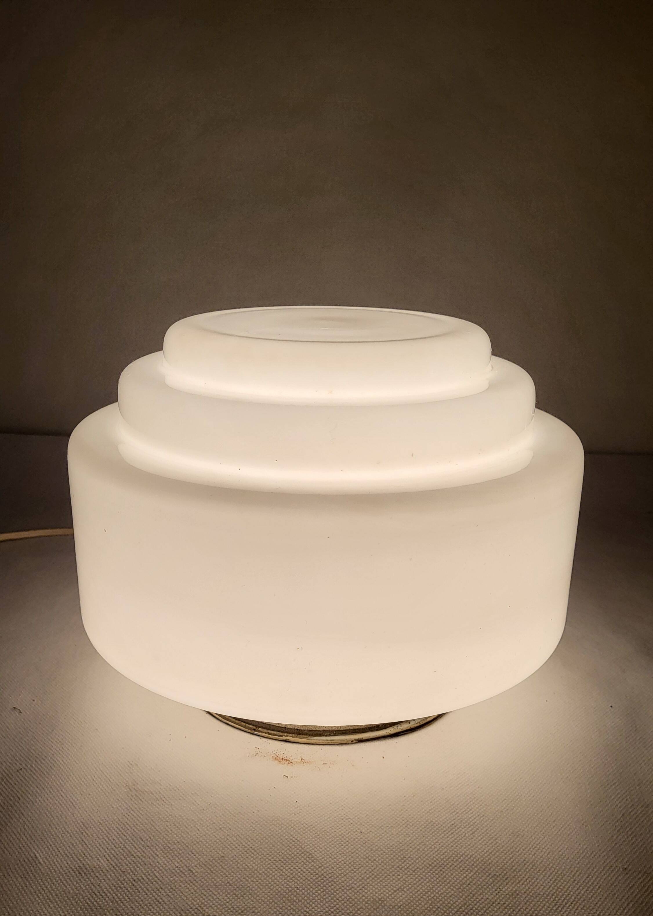 Art Deco ceiling light in opaline glass