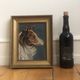 Original Vintage Dog Portrait Oil Painting, circa 1914