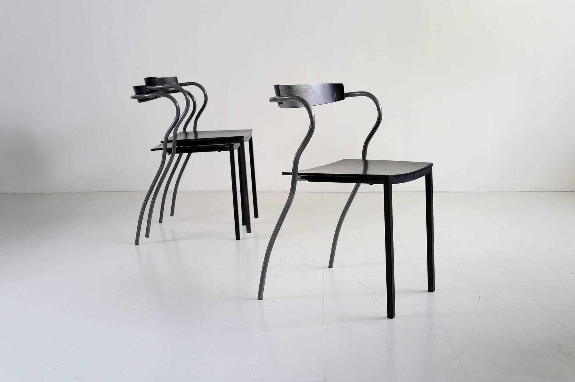 Pascal Mourgue, set of 3 Artelano chairs, 1980