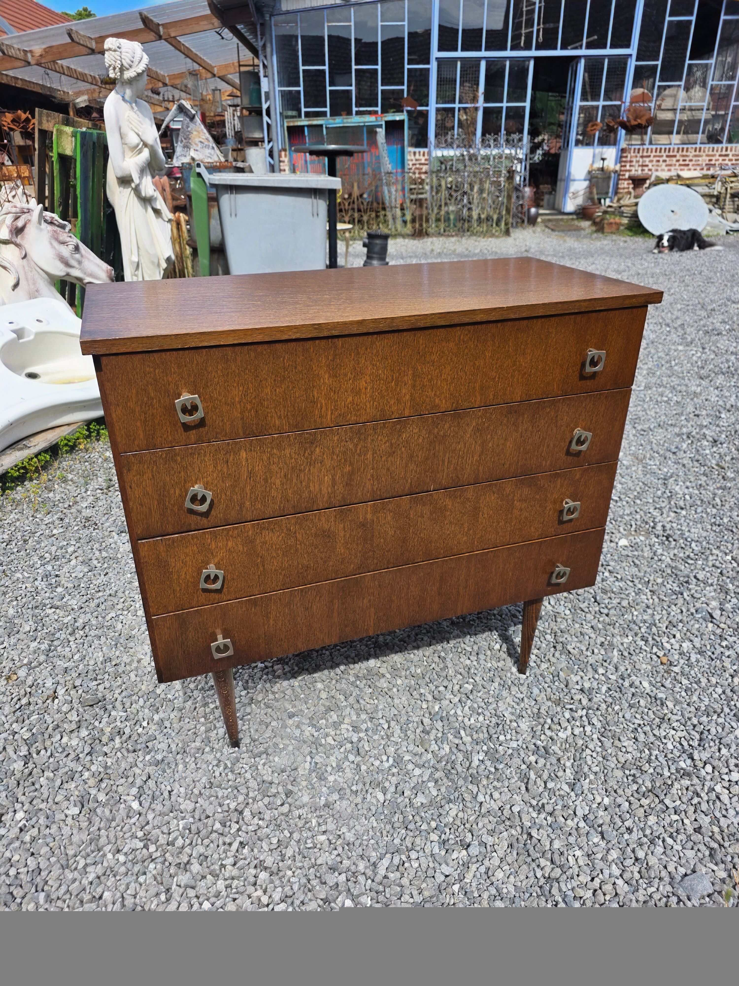 Vintage oak commode from the 1960s.