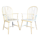 Pair of vintage Scandinavian windsor armchairs