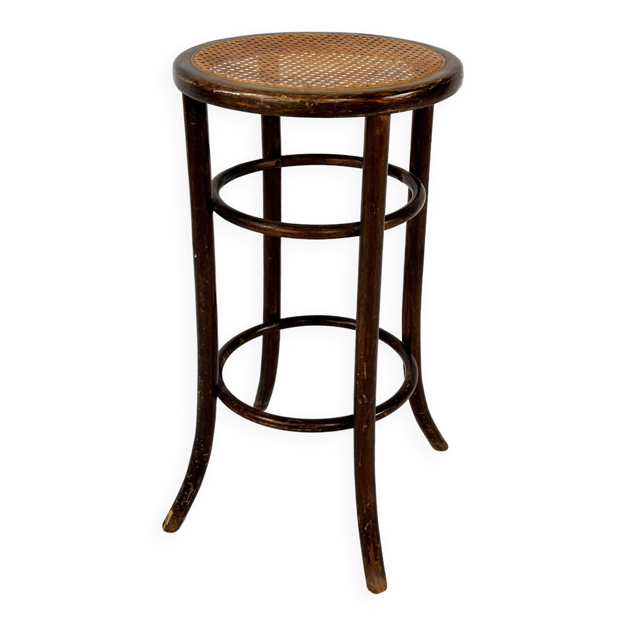 Cane and bentwood austria barstool, 1940s