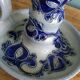 Salt-glazed stoneware candlestick signed Krumeich Hubert, Betschdorf, Alsace