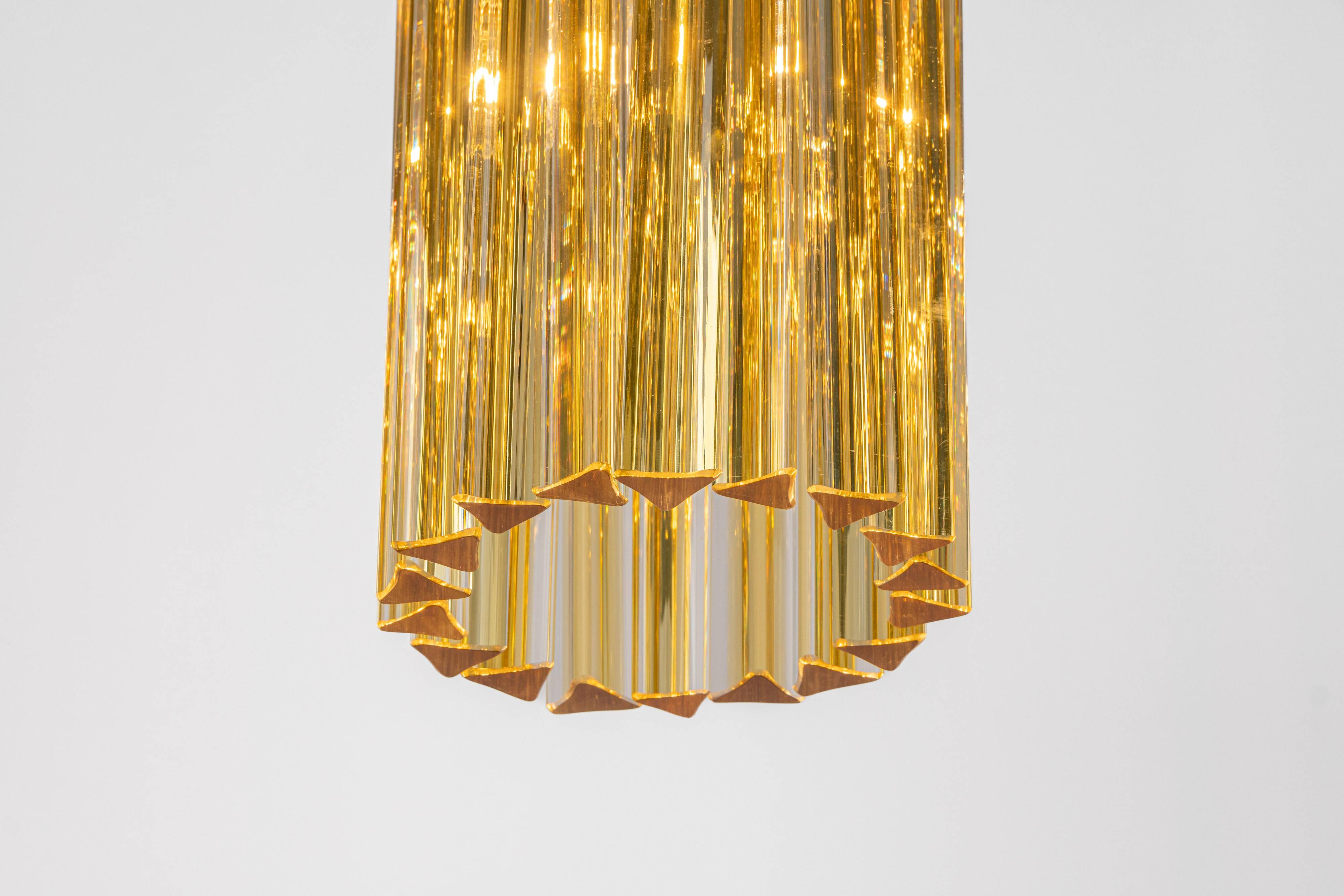 Small Murano glass ceiling light designed by Venini for Kalmar, Austria, 1970s.