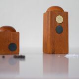 Set of Danish modernist teak salt and pepper shakers, set of 2.