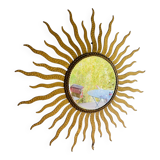 Golden sun mirror 50cm from the 70s.