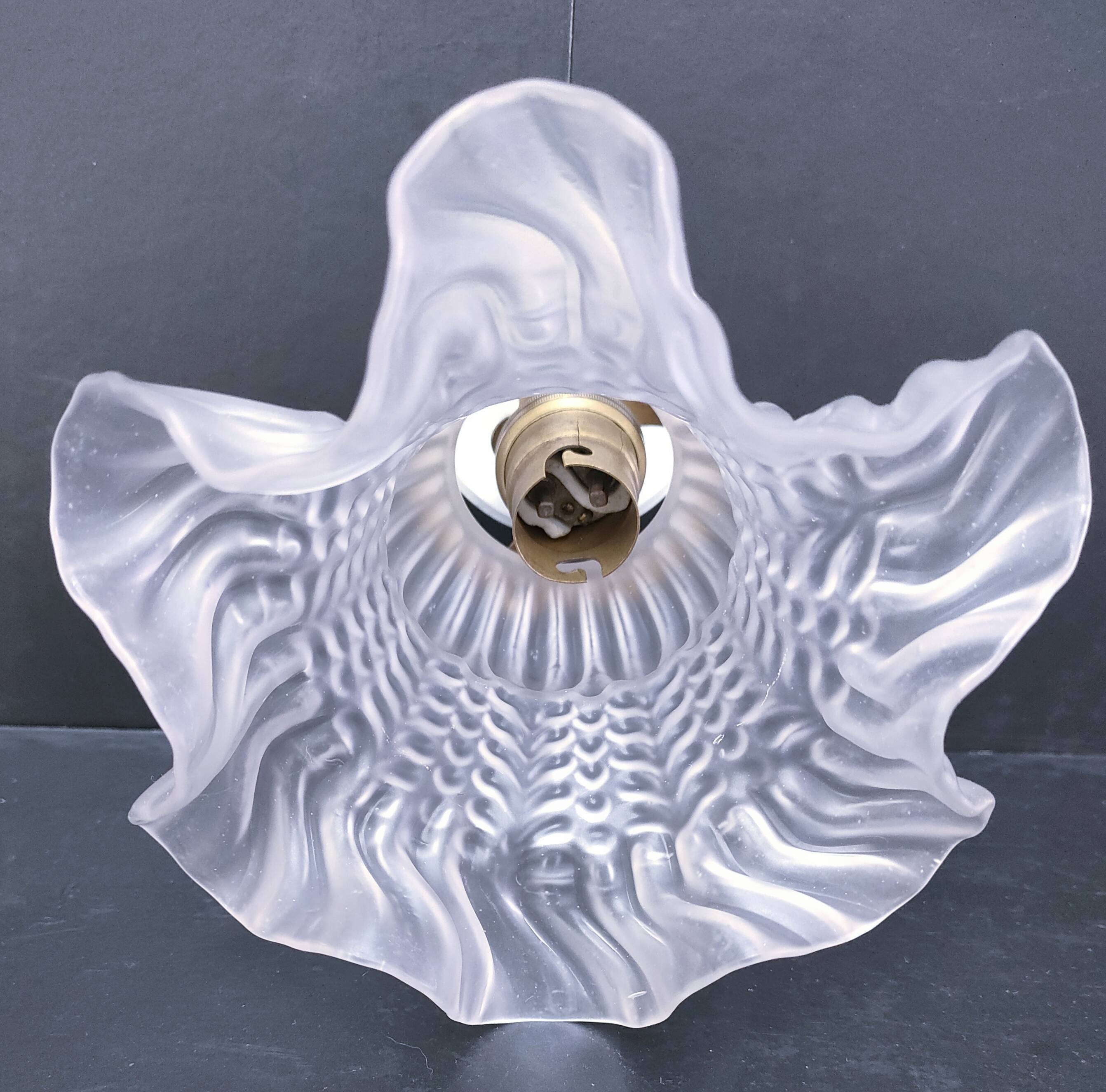 Porcelain and flower glass wall lamp early 20th century