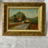 Oil on exotic landscape panel