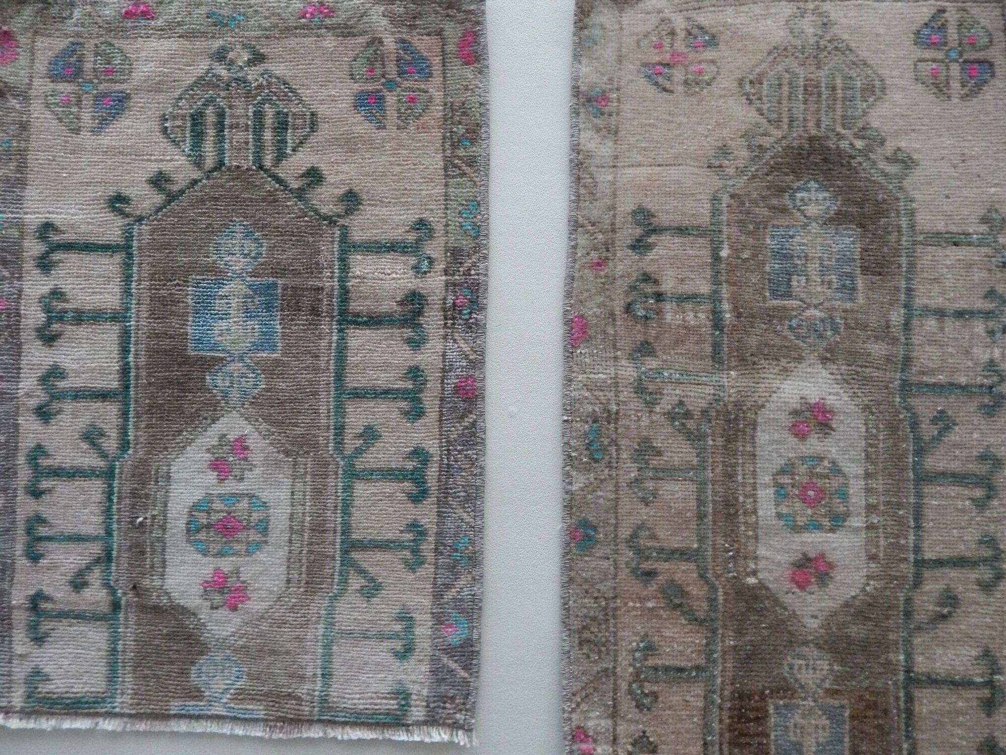 Lot de 2 tapis turcs vintage faits main