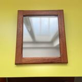 Vintage Scandinavian teak mirror