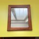 Vintage Scandinavian teak mirror