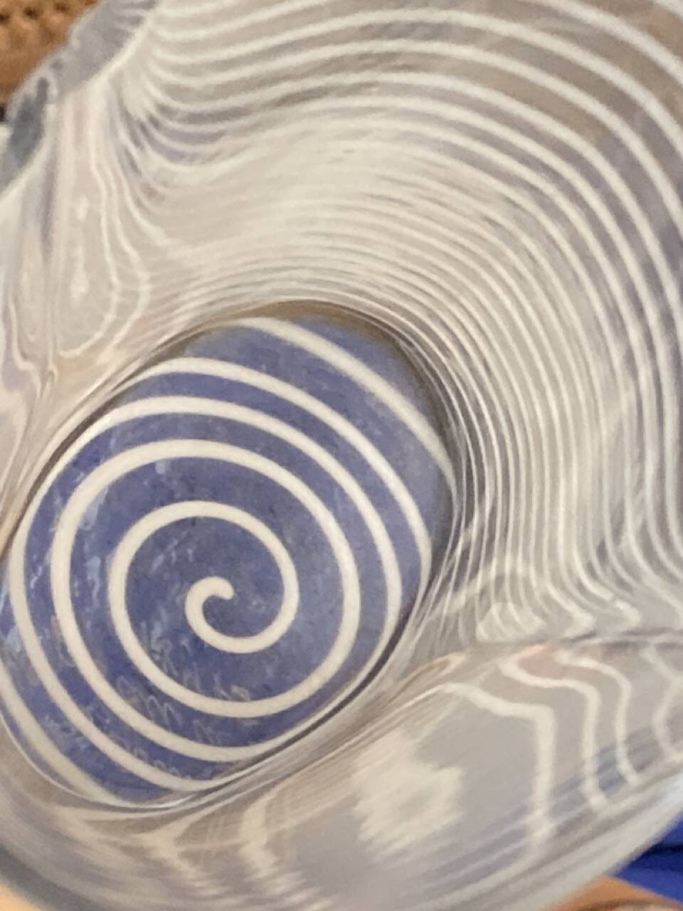Swedish vase signed Kosta Boda blown with wavy and spiral stripes