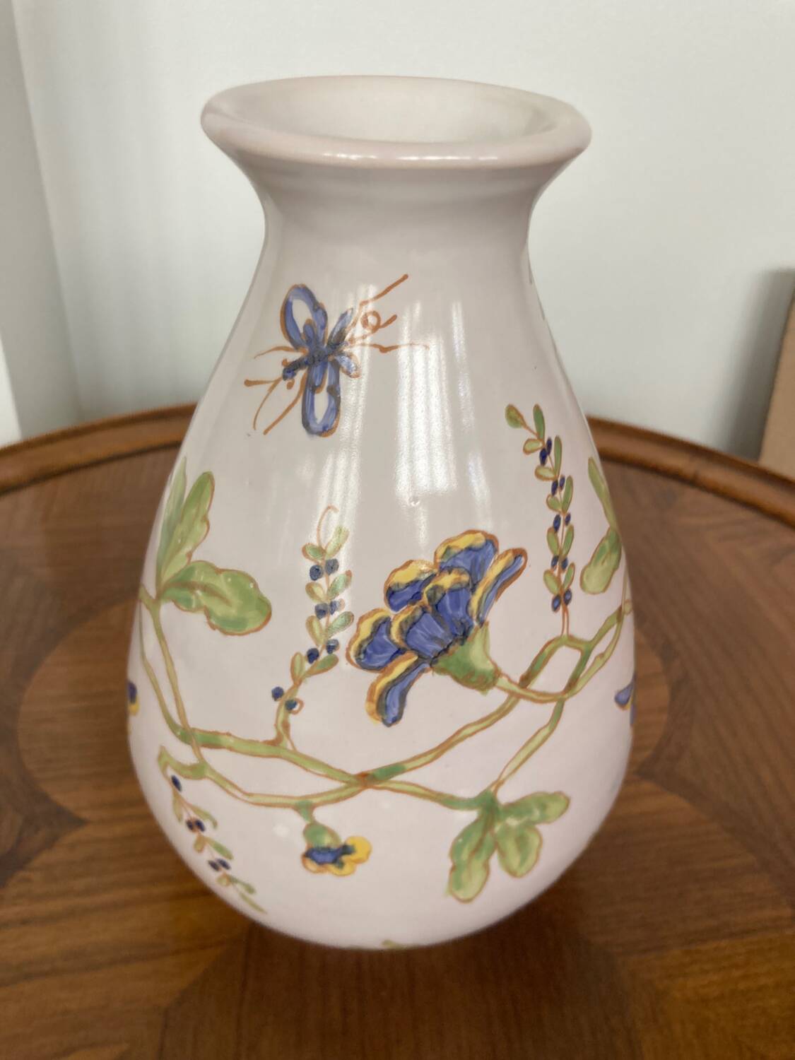 Hand painted ceramic vase