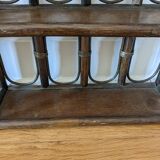 Pair of rattan shelves