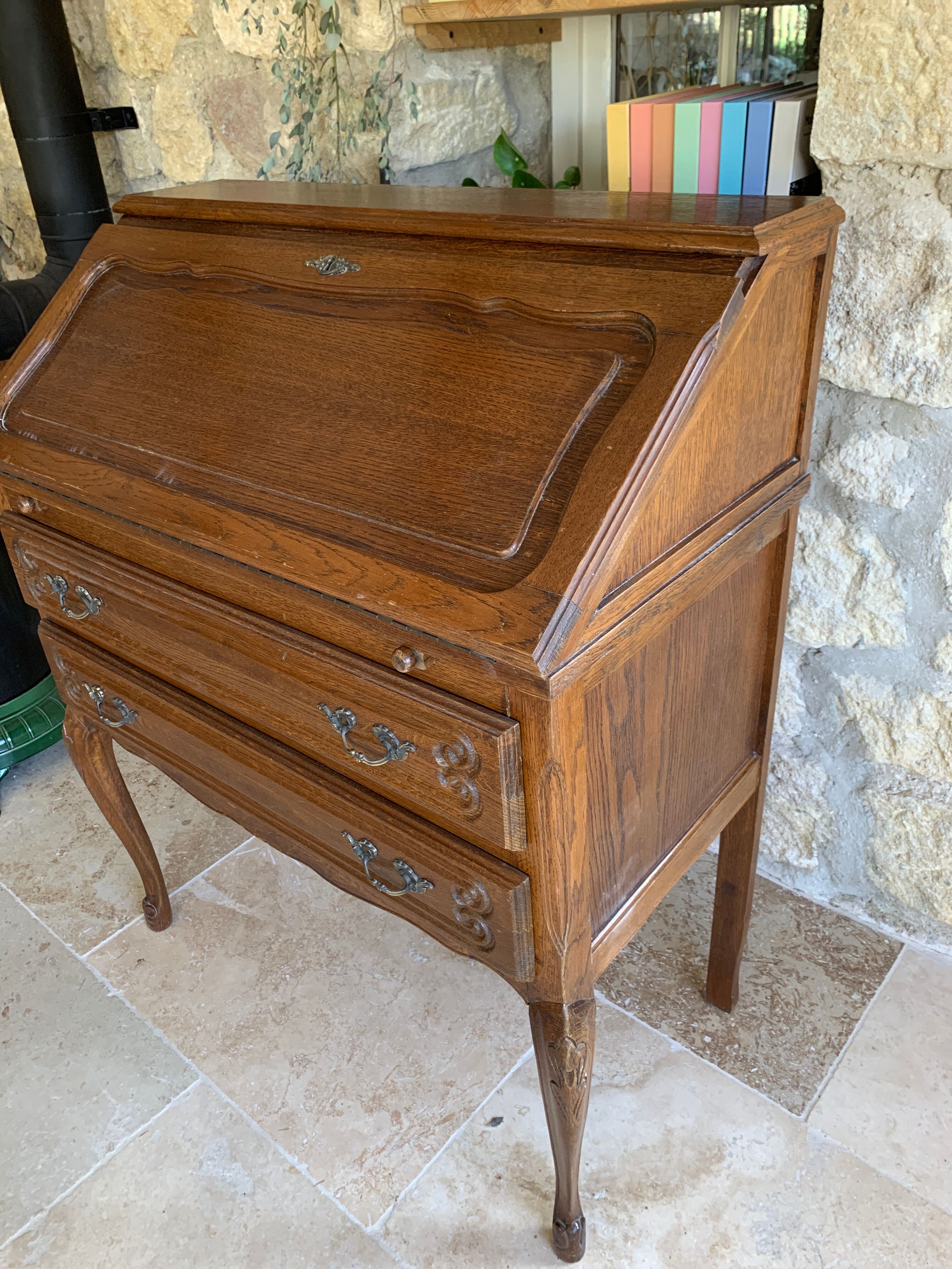 Secretory office writing solid wood carved charming