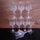 8 crystal red wine glasses from Arques, Longchamp model.