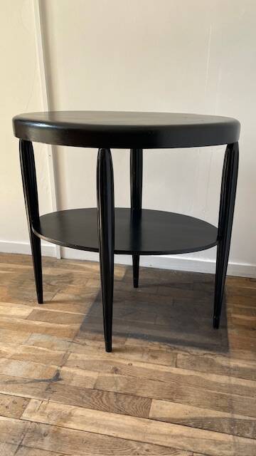 Gueridon console bois noir art déco