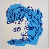 Jean coulot: benevolent gaze, original signed silkscreen print.