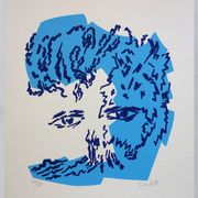 Jean Coulot: benevolent gaze, signed original screen print