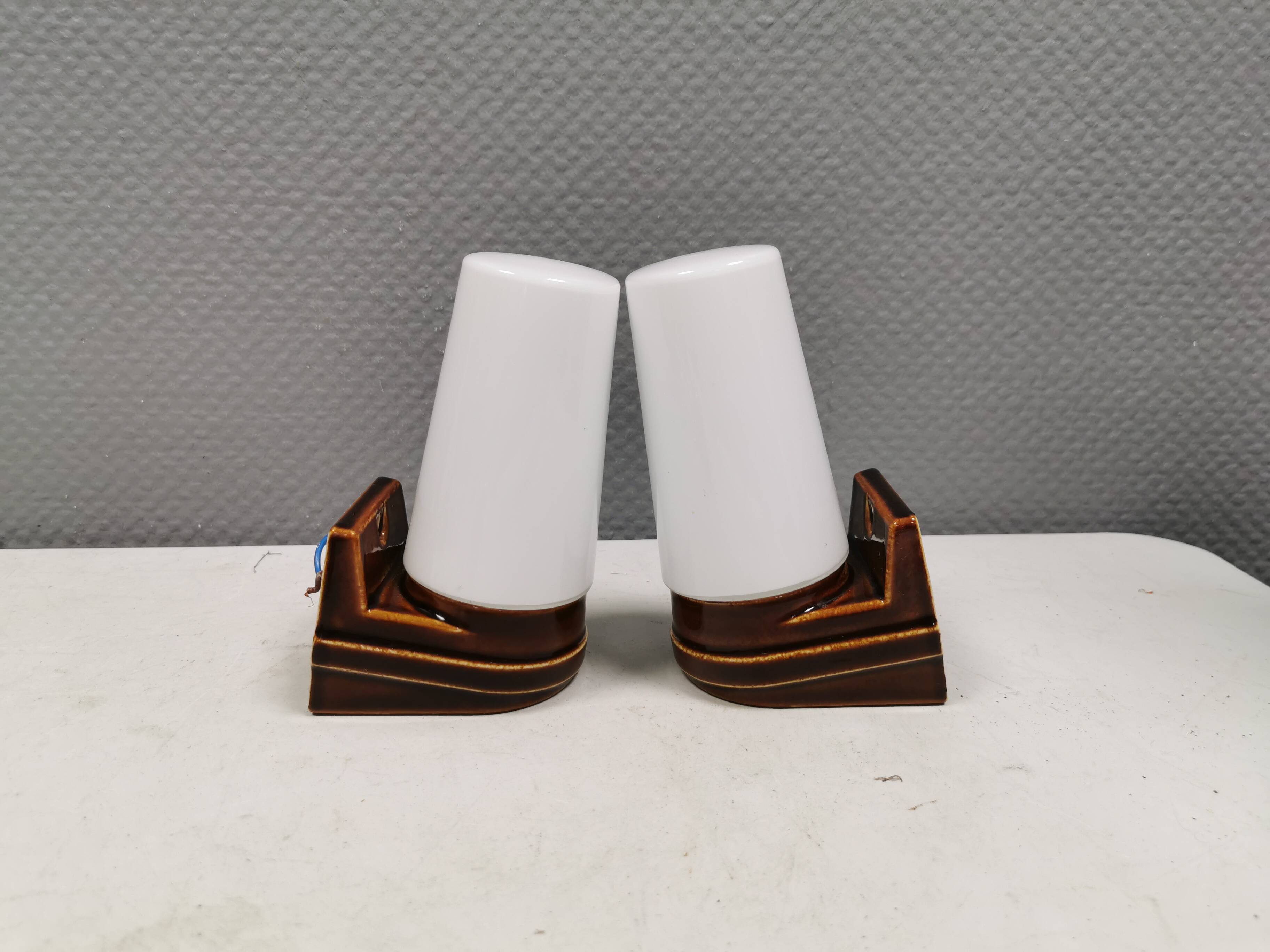 Ceramic bathroom lamp designed by Sigvard Bernadotte for Ifö Sweden 60-70s
