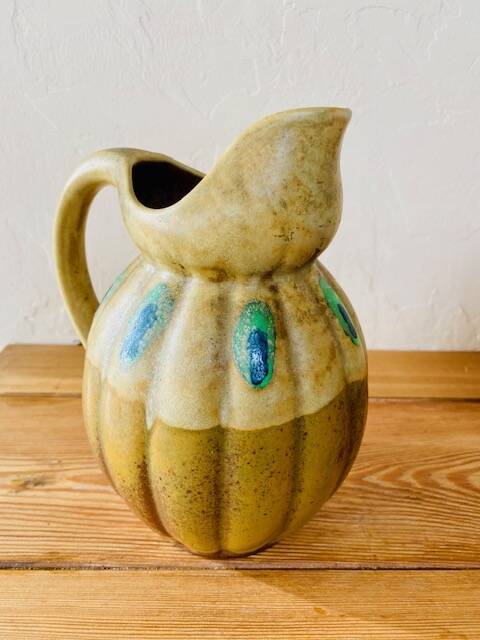 Old ceramic gourd pitcher Louis Lourioux