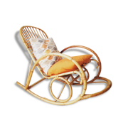 Rocking chair en rotin