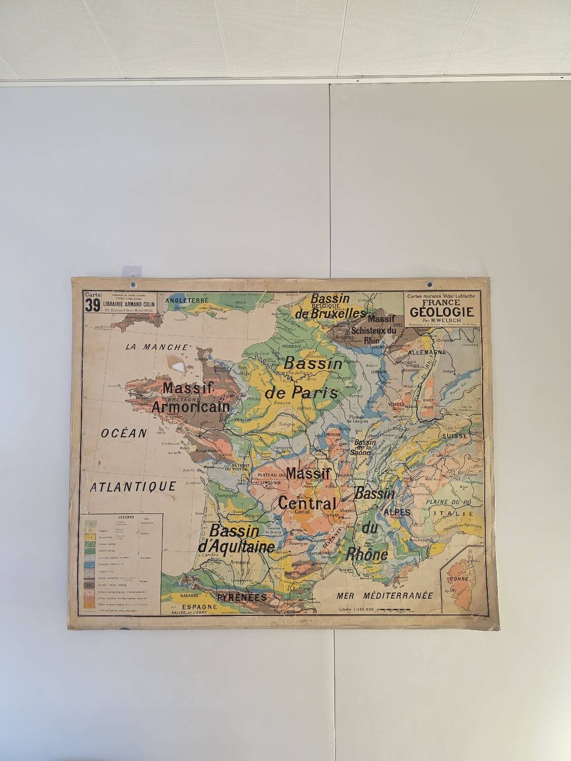 Carte de France vintage (recto verso)