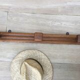 VINTAGE Geometric Solid Oak COAT RACK