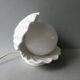 Shell lamp in white ceramic and opaline, 80s