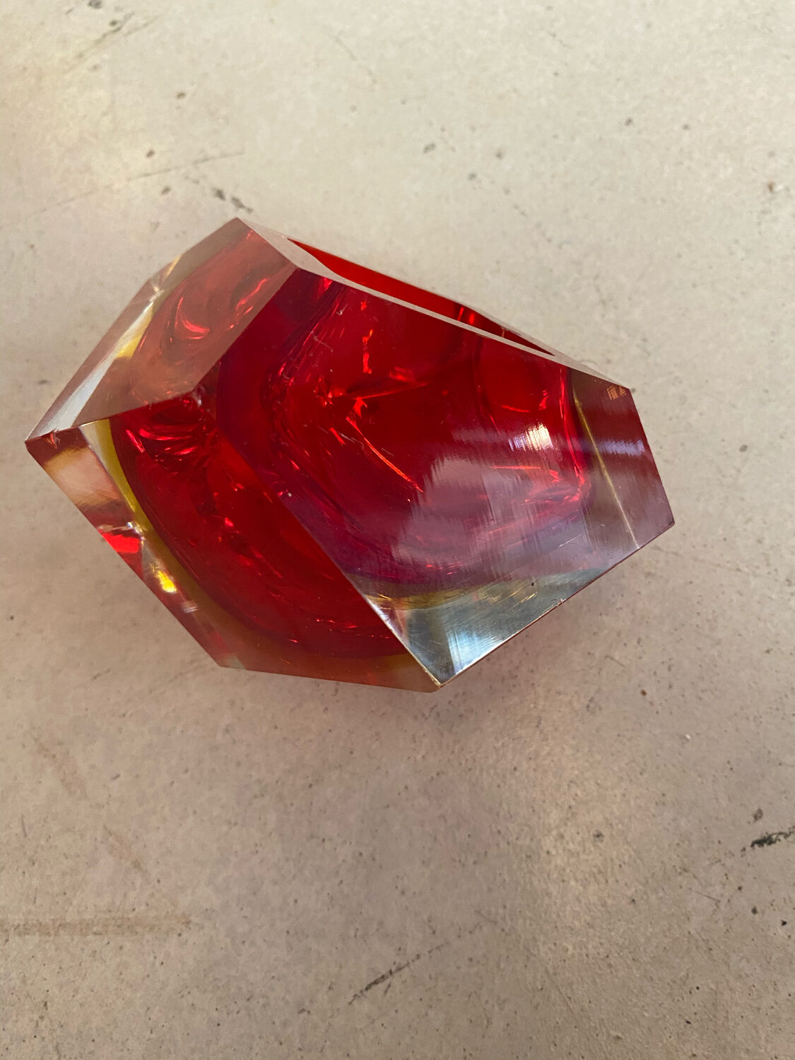 Sommerso Murano ashtray