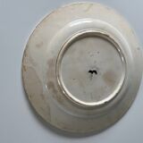 Old Barbotine plate decorated with cherries