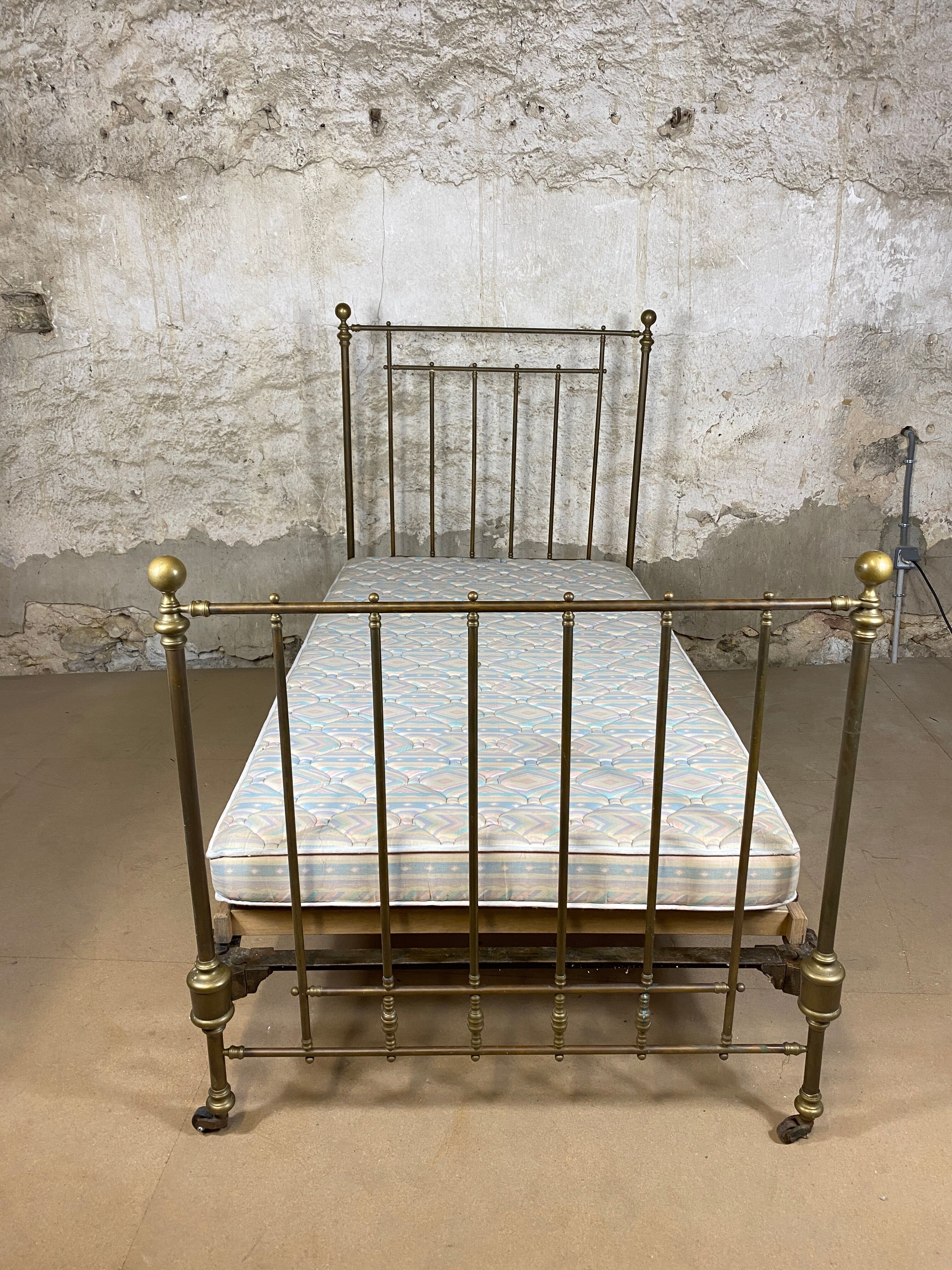 Wrought iron bed with bars