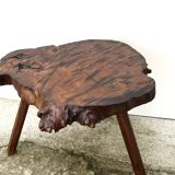 Folk art wooden side table or coffee table