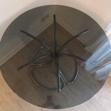 Superb tubular table with space age Italian design.