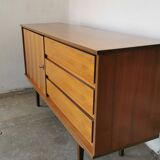 Vintage enfilade, walnut veneer 1970