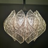 Transparent lucite acrylic hanging lamp by ME Marbach Leutchen Germany