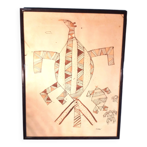 Aquarelle Guyane 1950s