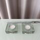 Set of 2 Heavy Glass Tea Light Holders – Minimalist Square Candle Holders