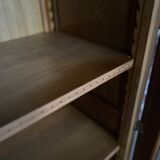 Small cabinet – Art Deco style bookcase in light wood with beveled glass.