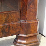 Walnut bed and walnut magnifying glass nineteenth century